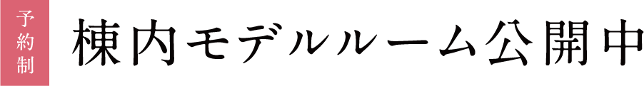 予約制 棟内モデルルーム公開中